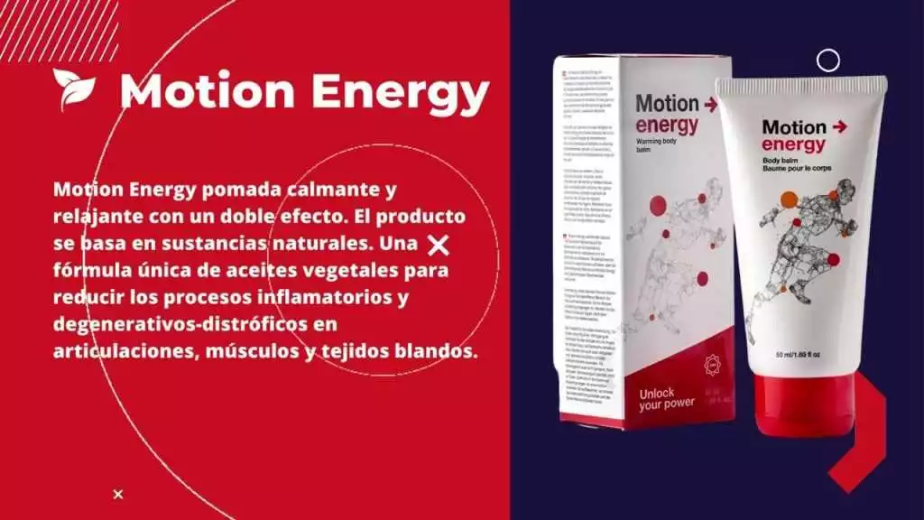 Ingredientes naturales de Motion Energy